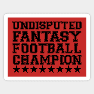 Undisputed Fantasy Football Champion Sticker